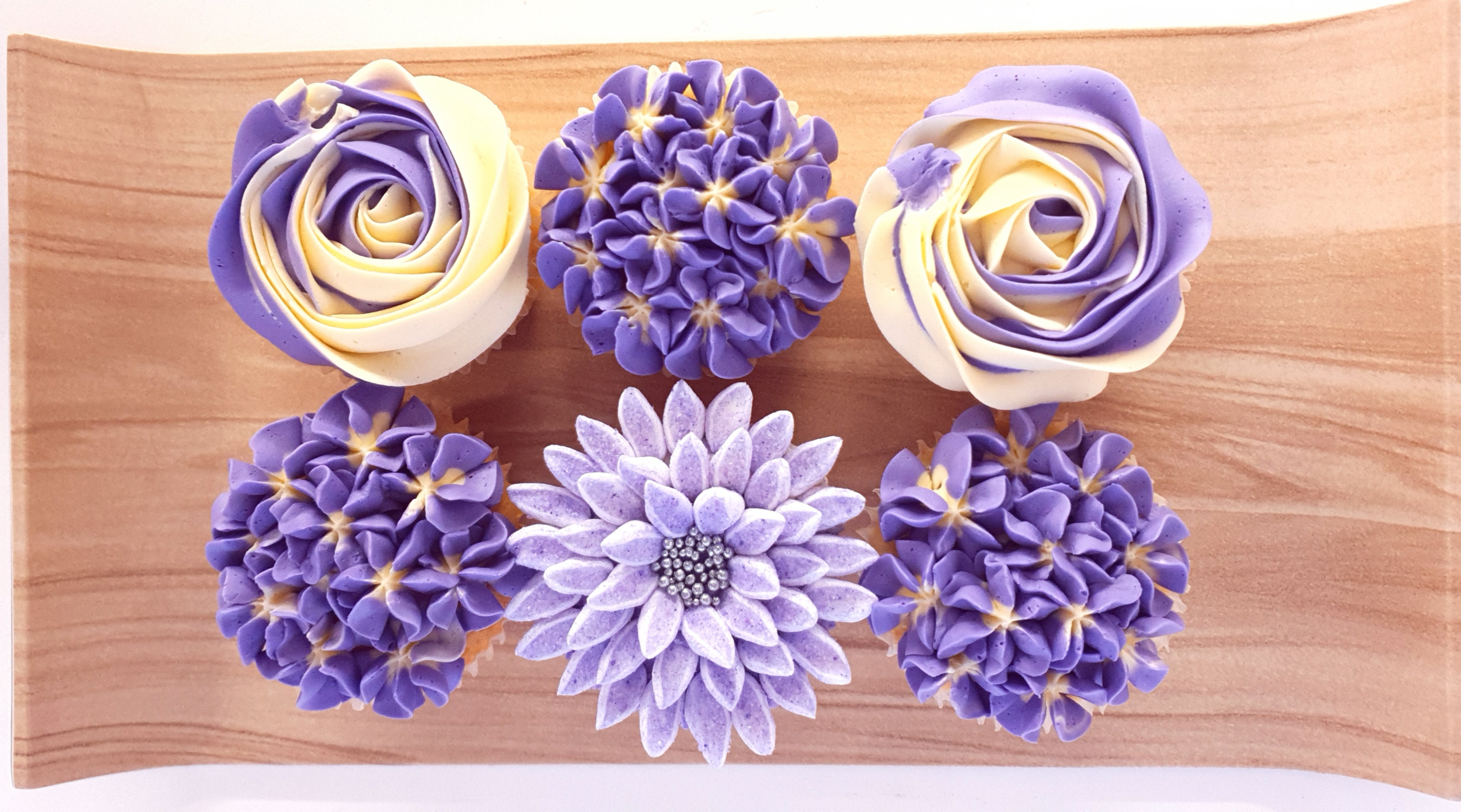 Mixed Blooms - Violet & Cream