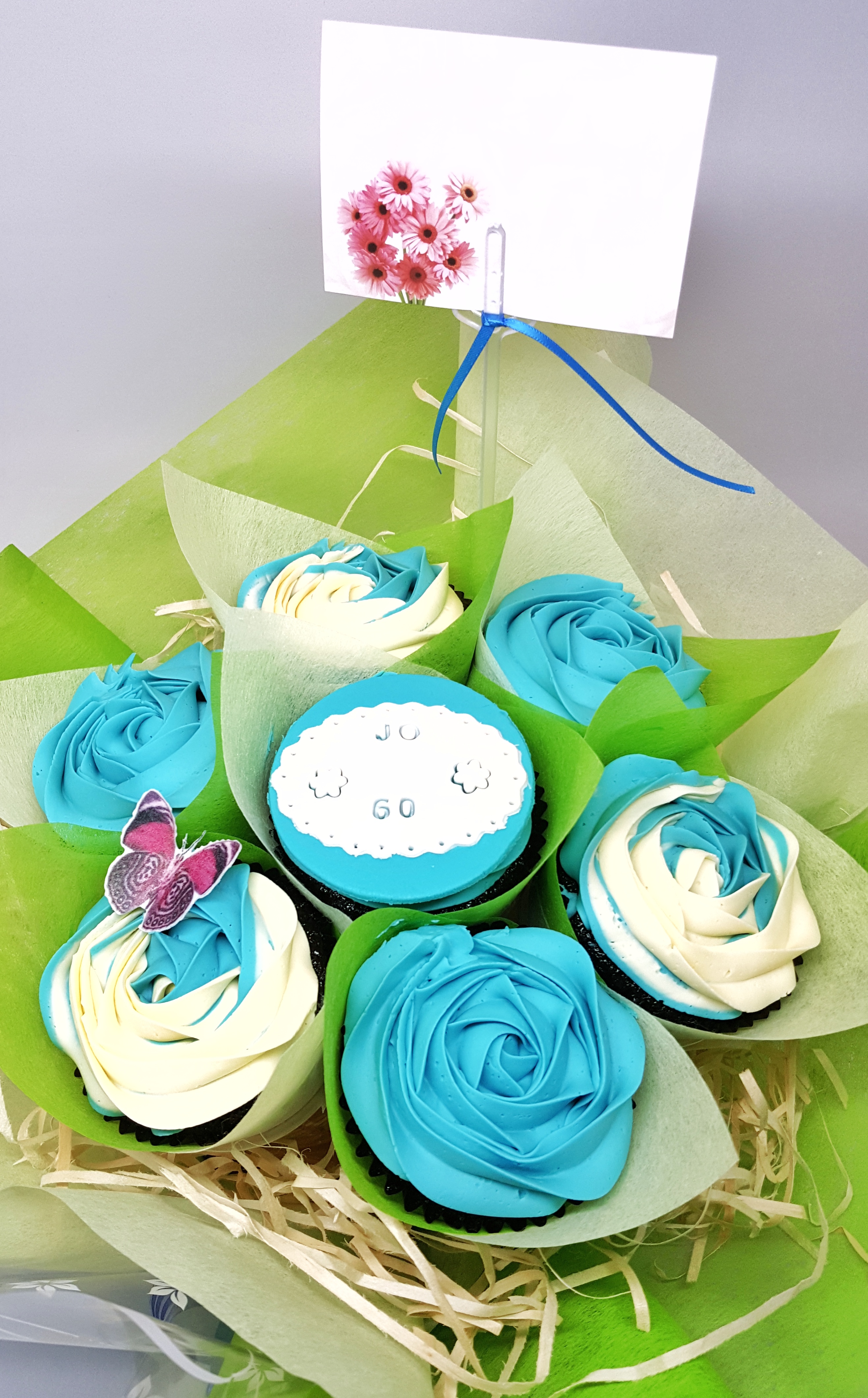 Roses - Blue & Cream