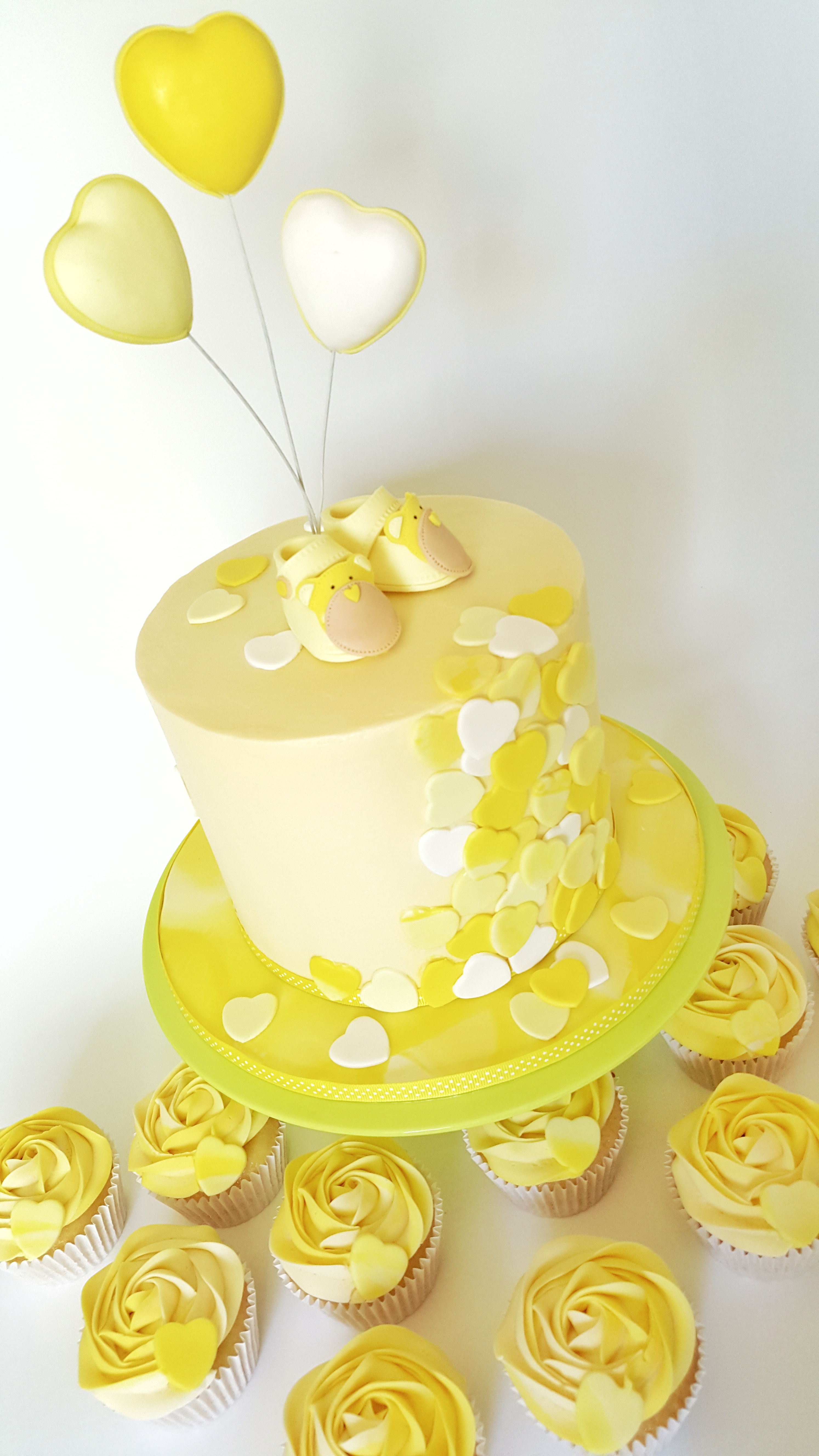 Ombre Yellow Hearts & Booties