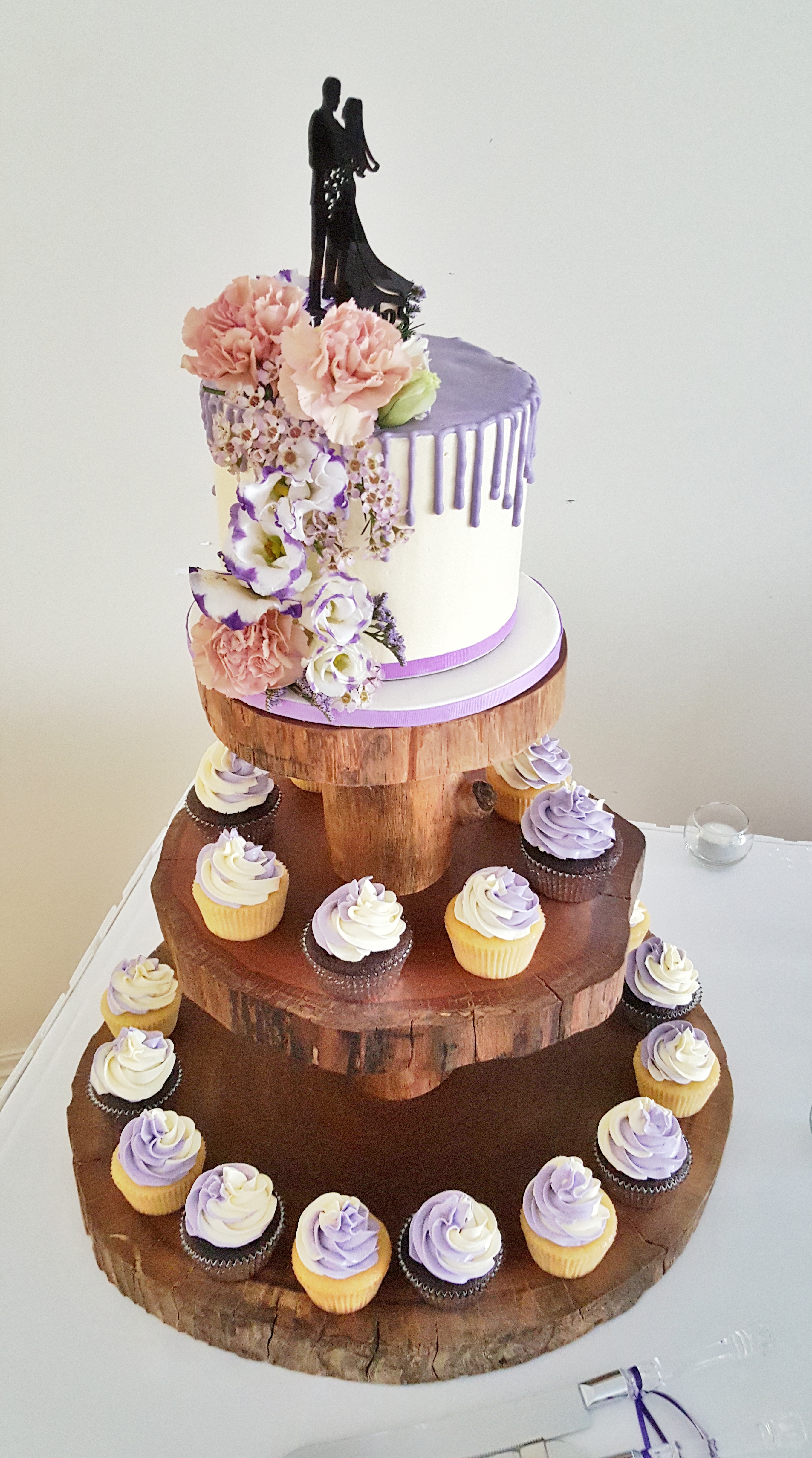 Lilac Cupcake Tower