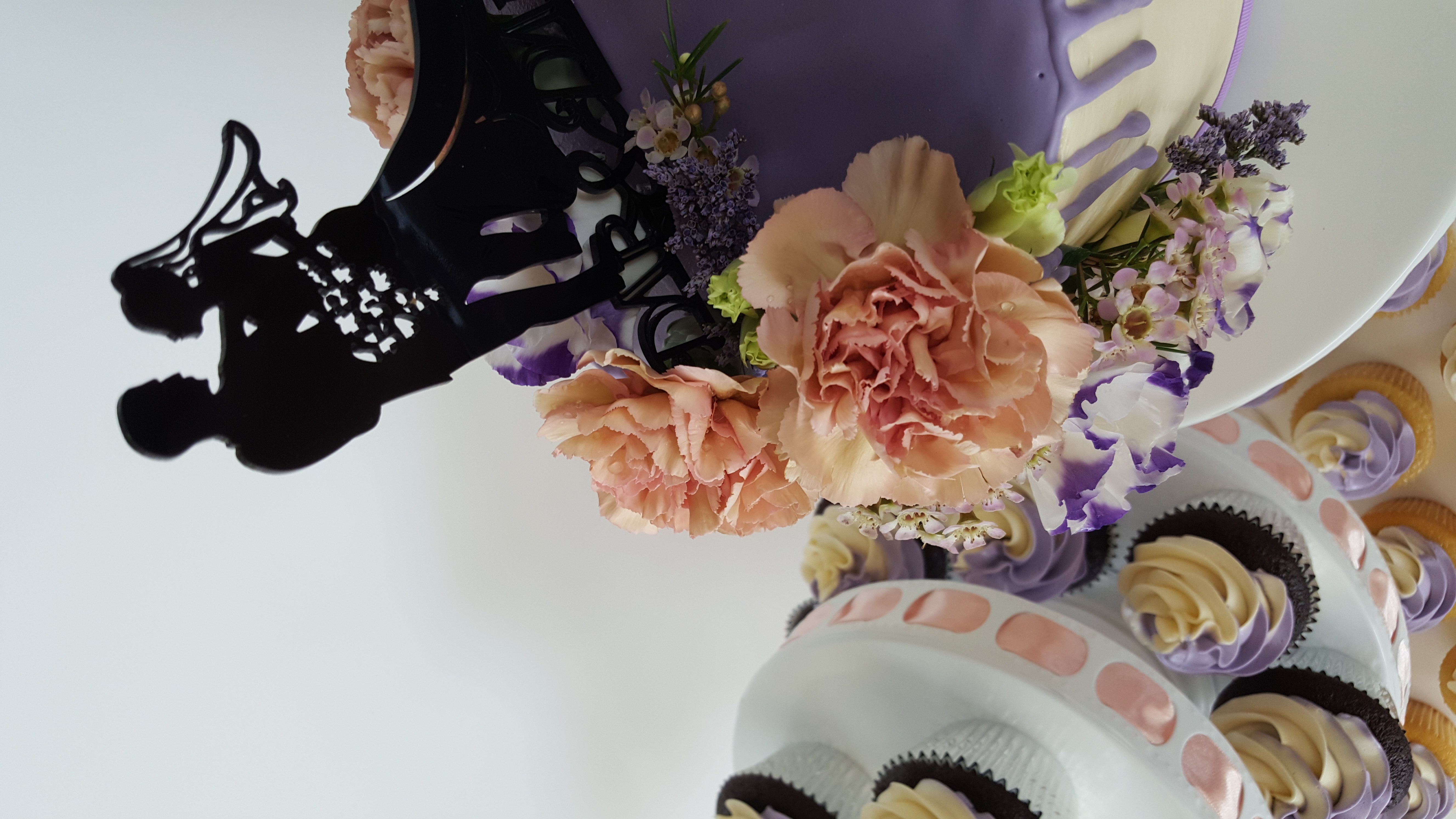 Lilac Cupcake Tower