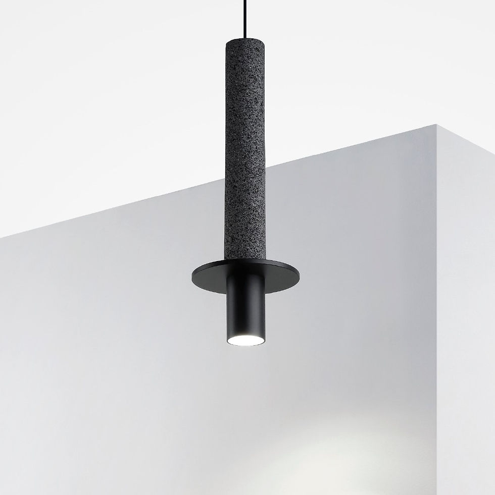Thumbnail: ZC214366 - Pendant Light - Black - Long