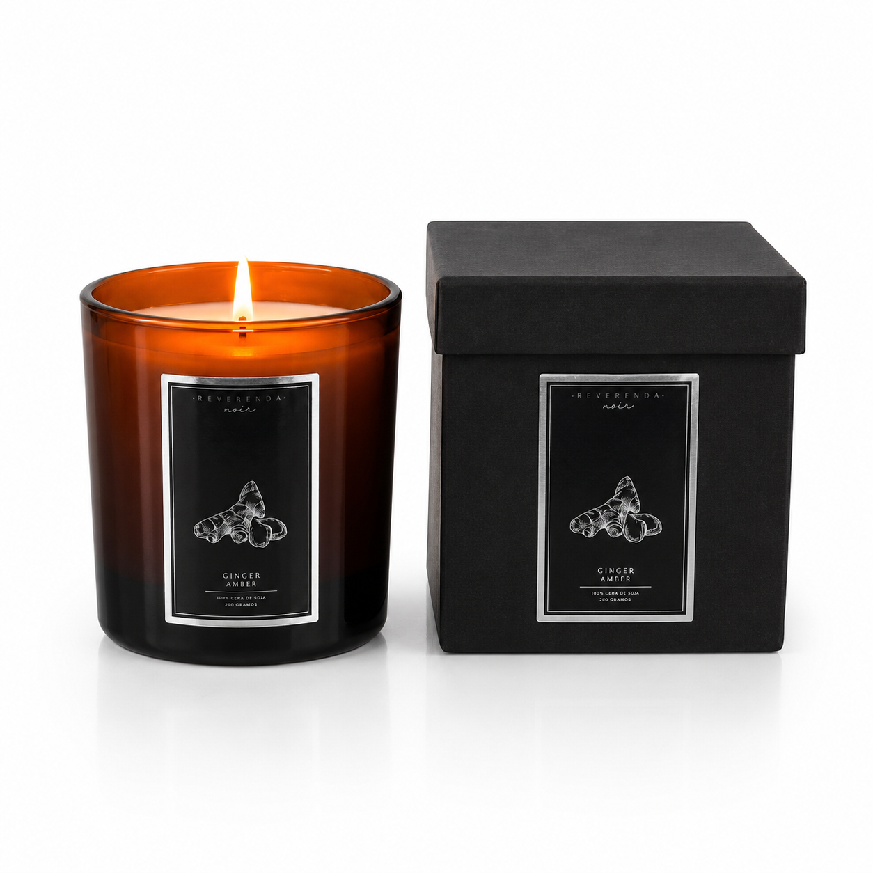 Noir Vela Arómatica 1 Mecha Ginger Amber 200gr.