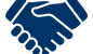 Handshake icon symbolizing PrimeCall Support’s people-first customer service approach.