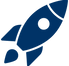 Rocket icon representing PrimeCall’s responsive and adaptable customer service solutions.