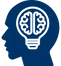 Icon of a head with gears showing PrimeCall’s dedication to ongoing improvement and training.