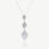 Thumbnail: Rochelle Rhodium Crystal Pave Pendant Rhodium Plated, Zirconia Crystal