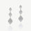 Thumbnail: Rochelle Rhodium Crystal Pave Earrings Rhodium Plated, Zirconia Crystal