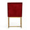 Thumbnail: Modrest Barker - Modern Red & Brush Gold Dining Chair (set of 2)