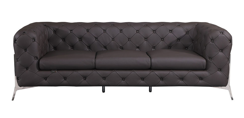 Thumbnail: Brown Sofa 3pcs Set Genuine Italian Leather