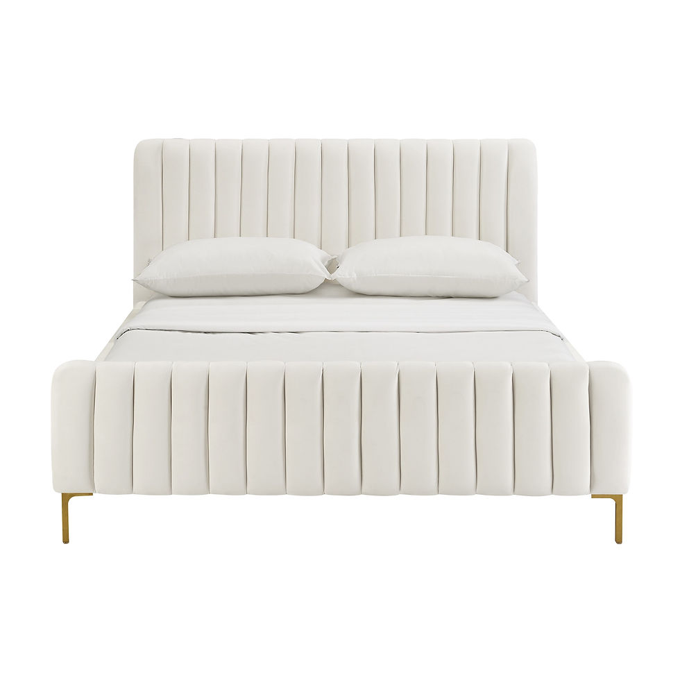 Thumbnail: King Cream  Bed Frame 