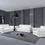 Thumbnail: Italian Leather White Sofa 3pcs Set