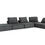 Thumbnail:  Modern Dark Grey Fabric Modular Sectional Sofa