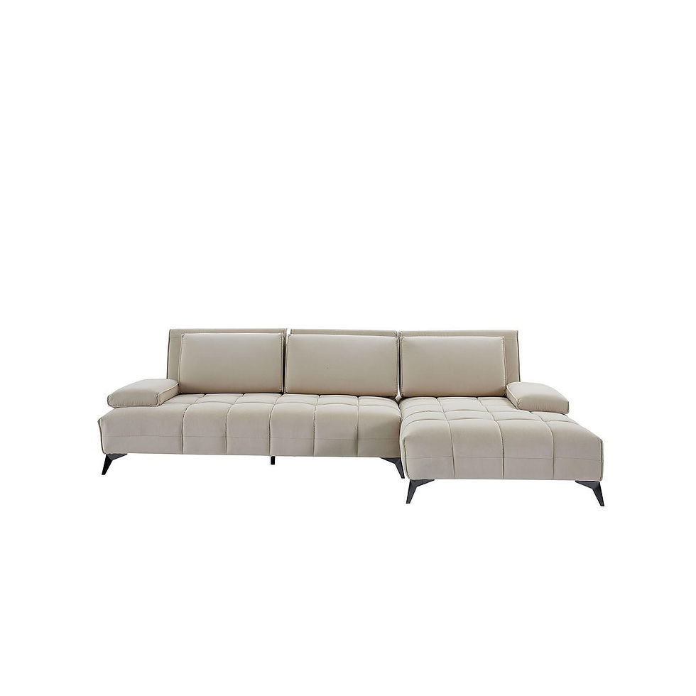 Thumbnail: RAF Sofa Chaise Sectional Black Base | Beige