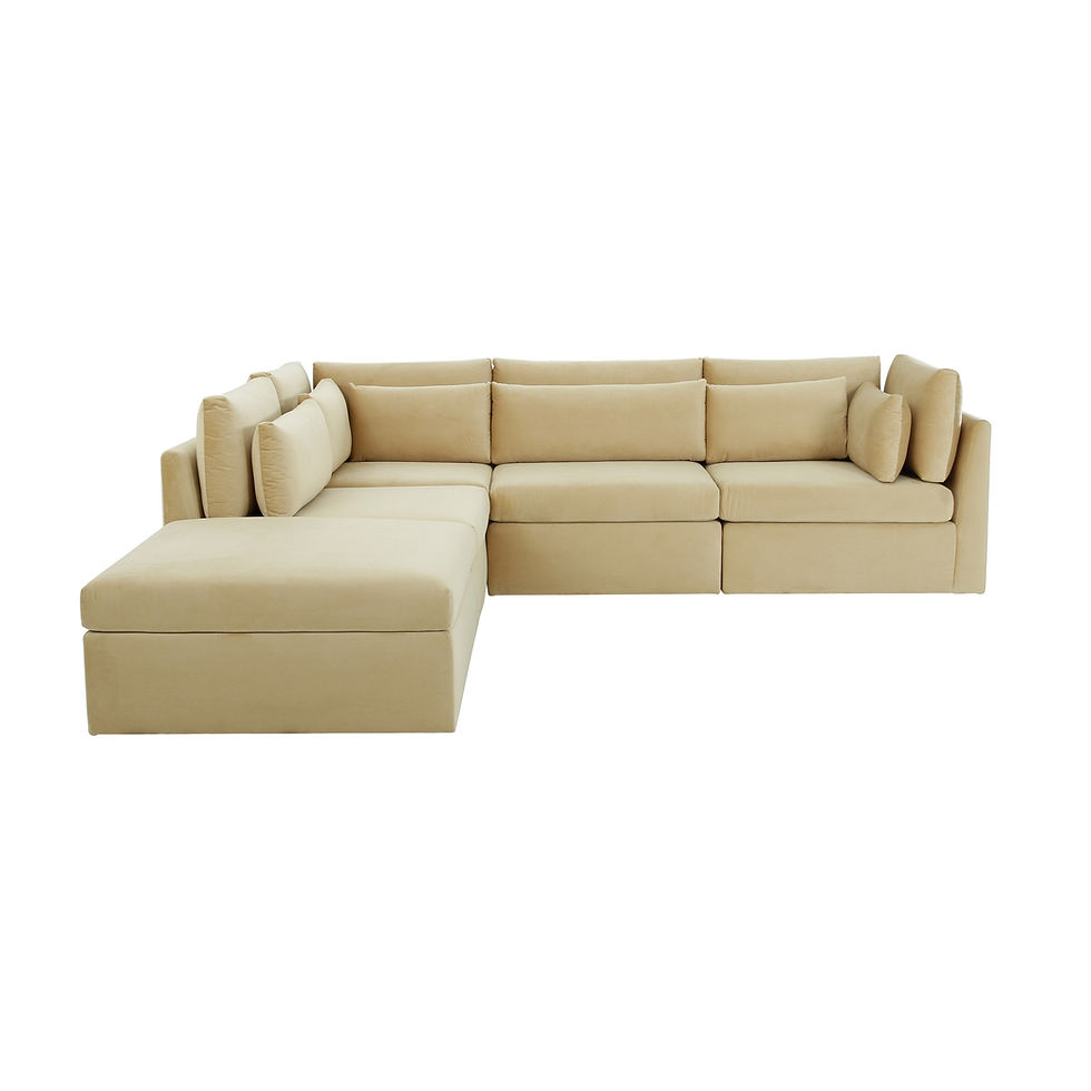 Thumbnail: Champagne Sectional Sofa 