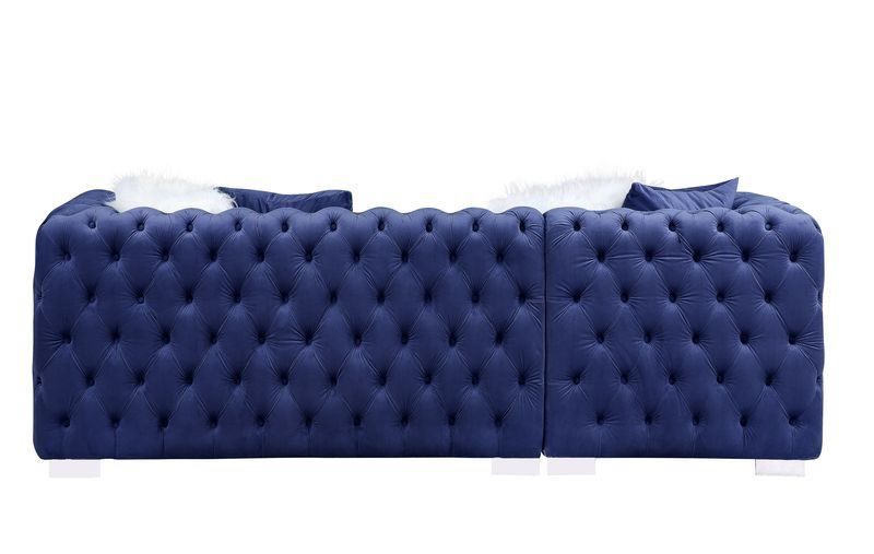 Thumbnail: Syxtyx Blue Sectional Sofa