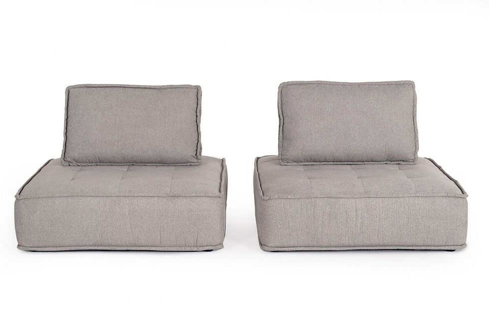 Thumbnail: Modern Grey Fabric Modular Sectional Sofa