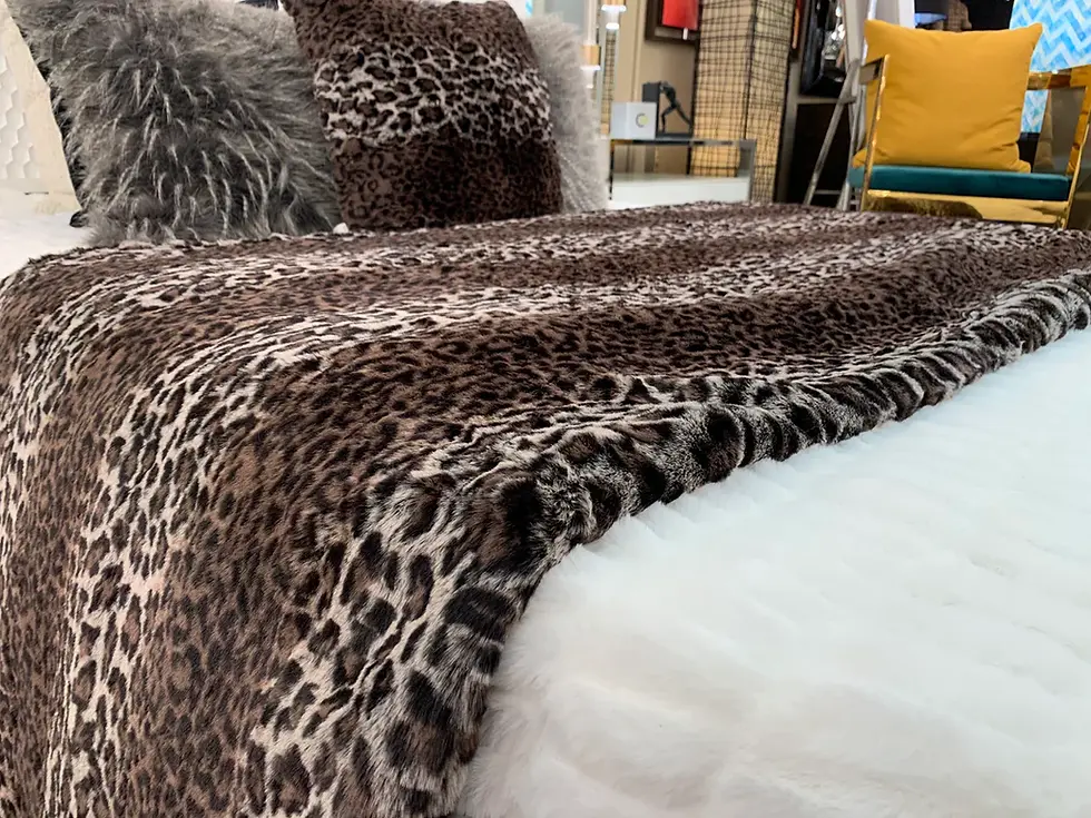Thumbnail: Cal King/Eastern King - 104" x 93" Leopard Blanket  