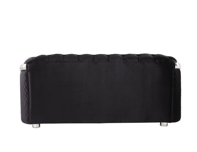 Thumbnail: Black Velvet Loveseat