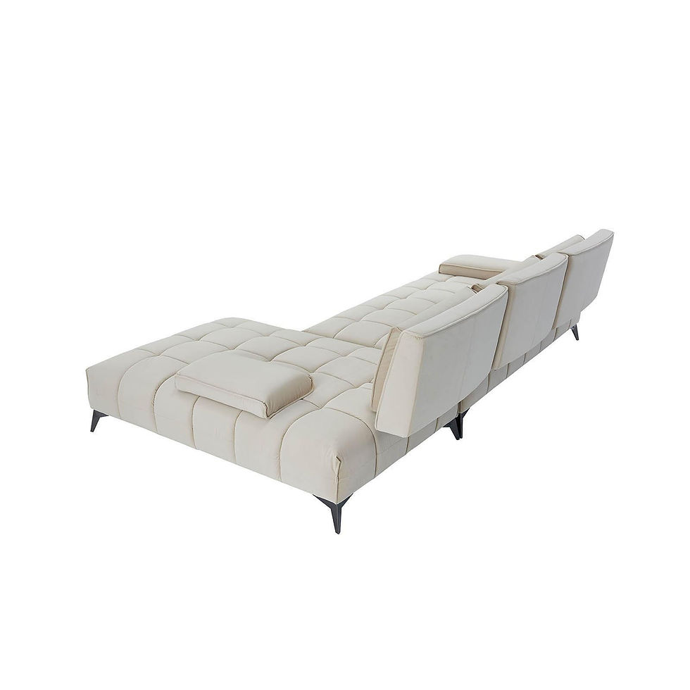 Thumbnail: RAF Sofa Chaise Sectional Black Base | Beige