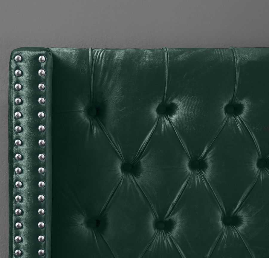 Thumbnail: Velvet Green Bed King Size