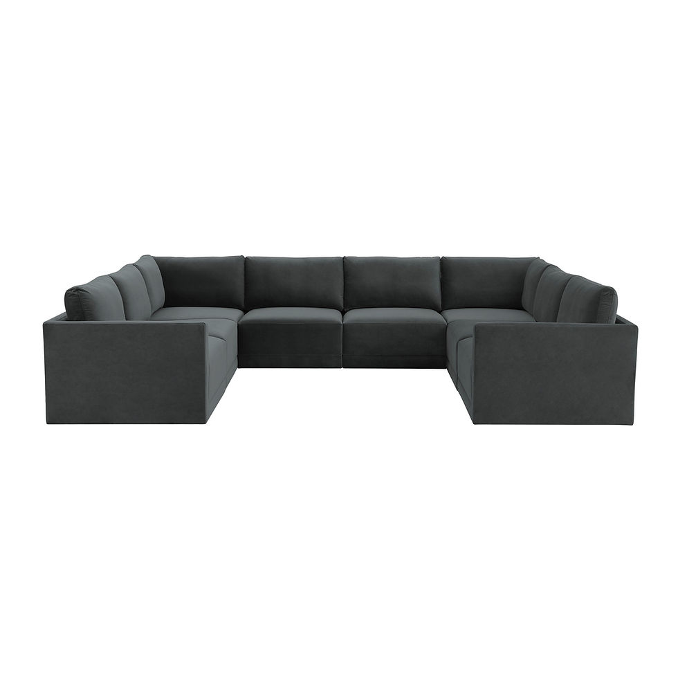 Thumbnail: Charcoal Sectional 8 pc Sofa 