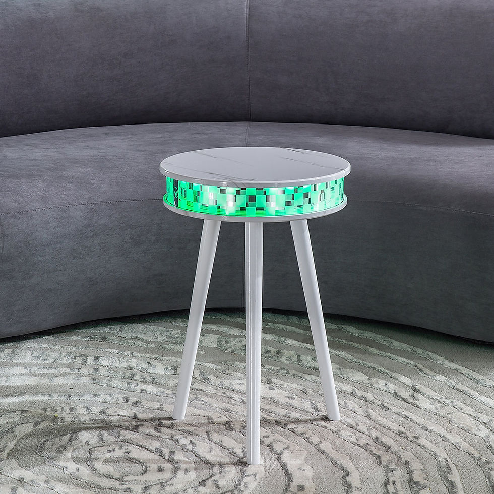 Thumbnail: SIDE TABLE WITH LED LIGHT BLUETOOTH SPEAKER