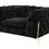 Thumbnail: Modern Black Velvet Sofa Set
