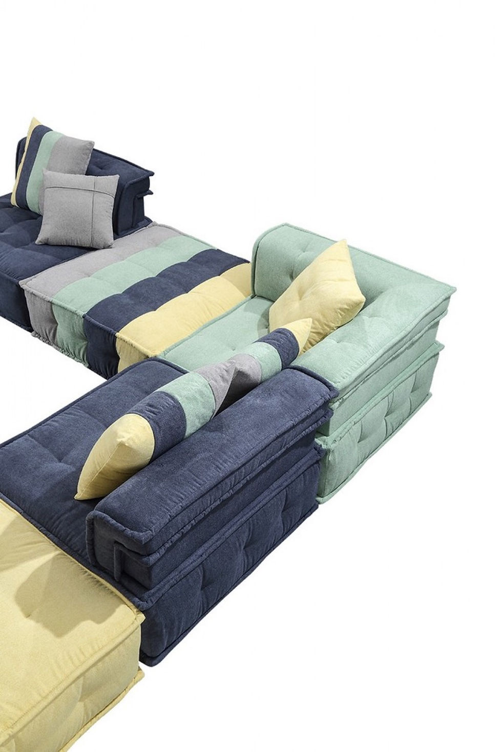 Thumbnail: Modern Multicolored Fabric Modular Sectional Sofa