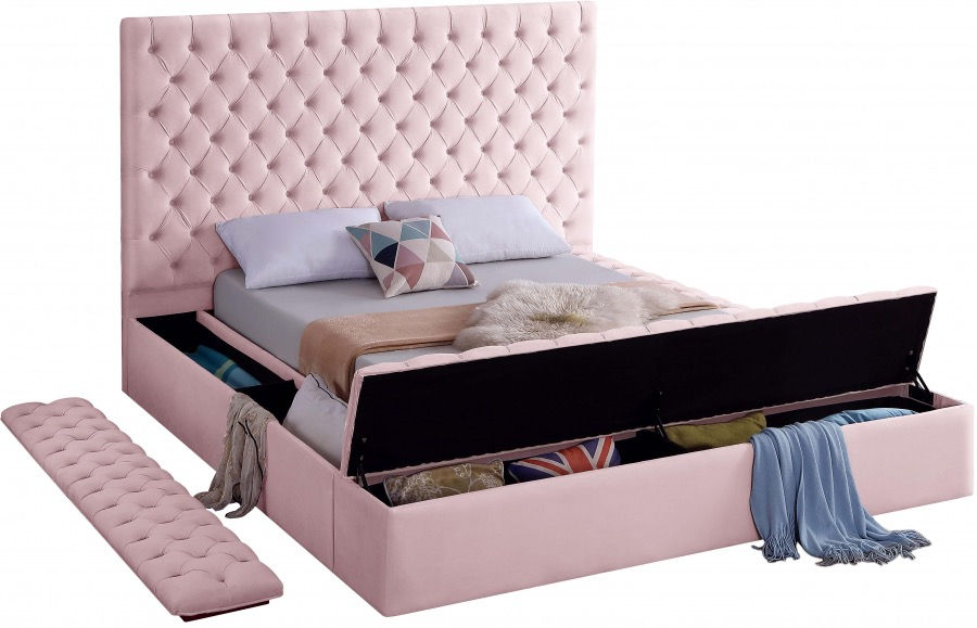 Thumbnail:  Velvet Pink Bed King Size 
