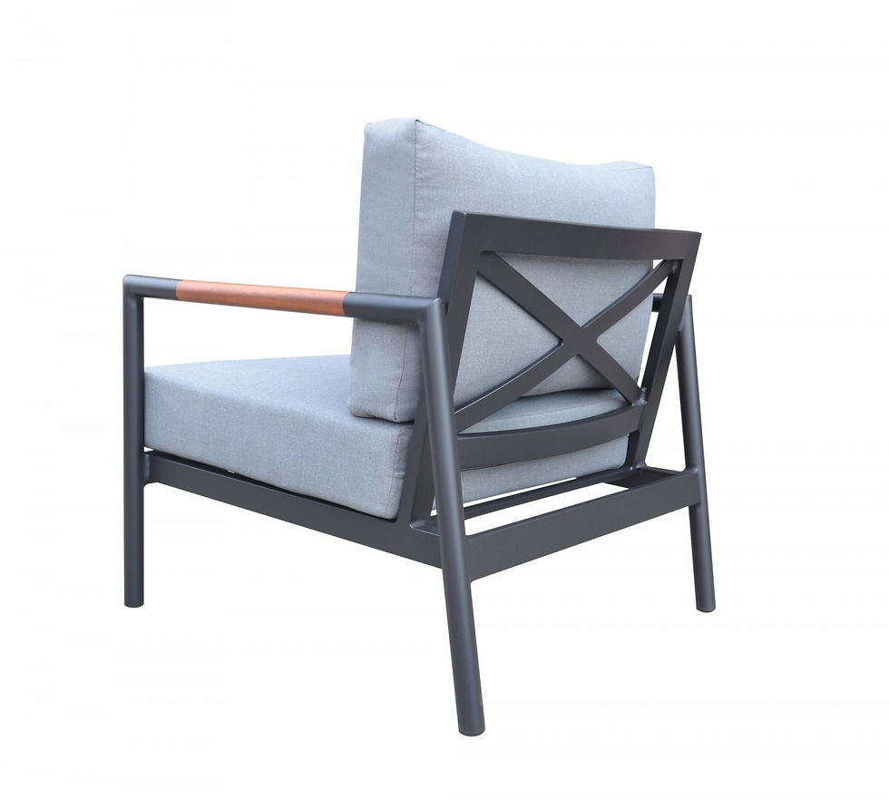 Thumbnail: Renava Kiowa - Modern Outdoor Grey & Black Sofa Set