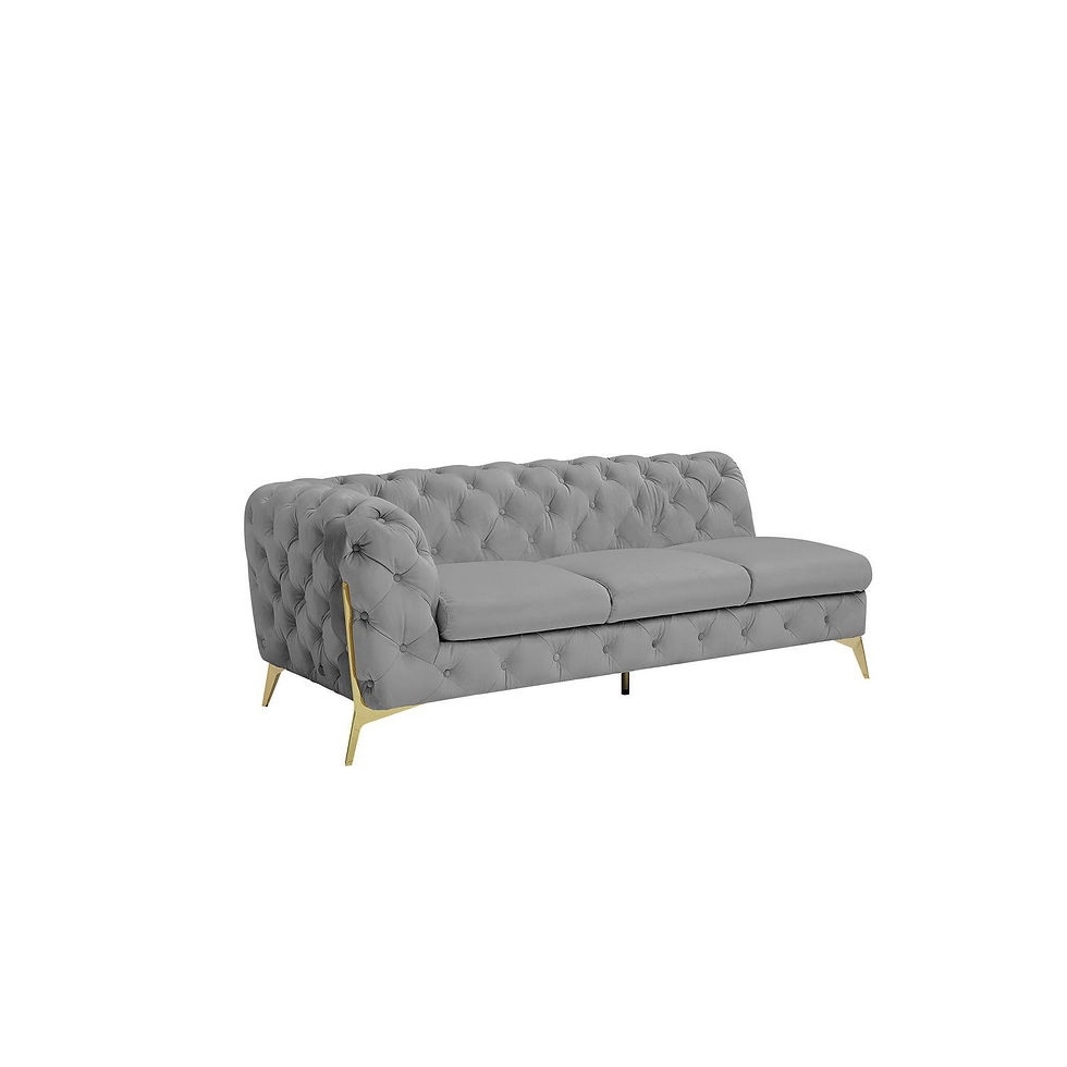 Thumbnail: RAF Sofa Chaise Sectional Gold | Light Gray