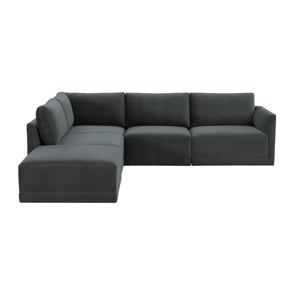 Thumbnail: Charcoal Sectional 5 pc Sofa