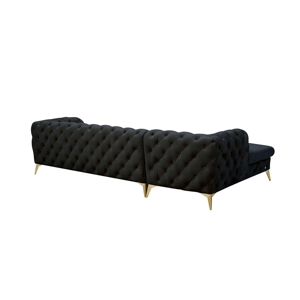 Thumbnail: LAF Sofa Chaise Sectional Gold | Black