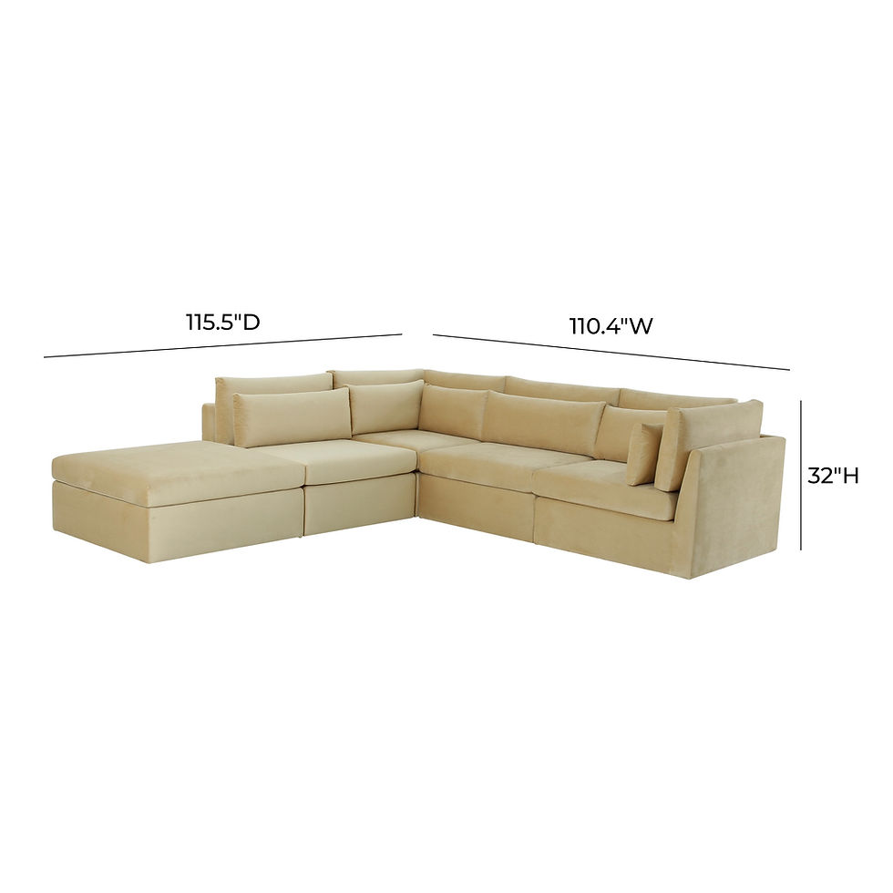 Thumbnail: Champagne Sectional Sofa 