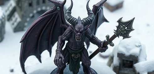 A large fantasy 28mm scale miniature of