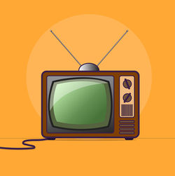 Illustration of an old tube television