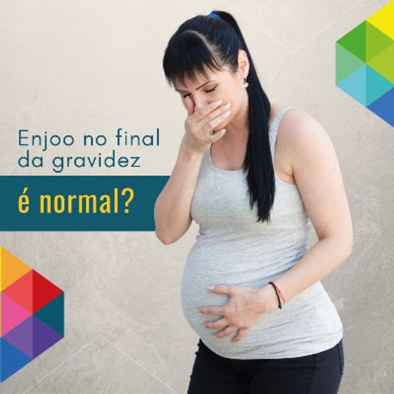 É normal sentir enjoo no final da gravidez?