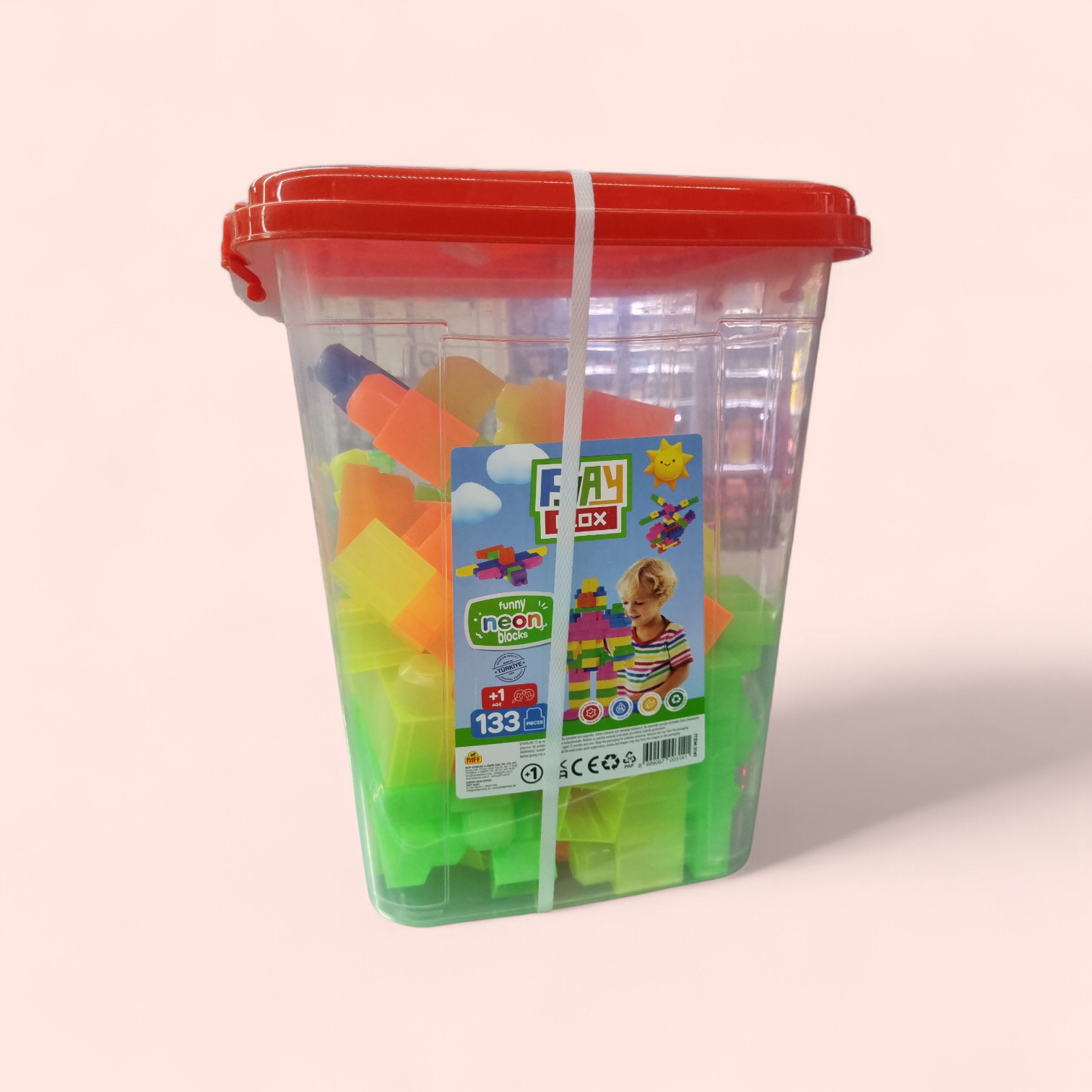 Play Block 133 Parça Neon