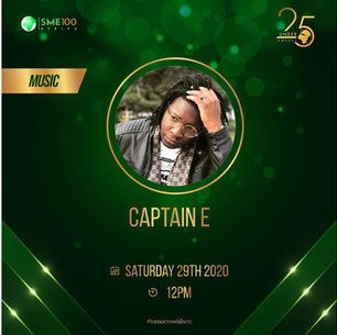 Captain E nominated for 25Under25 Music Category Award