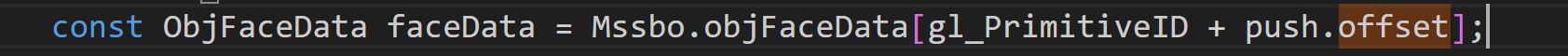Shader value code