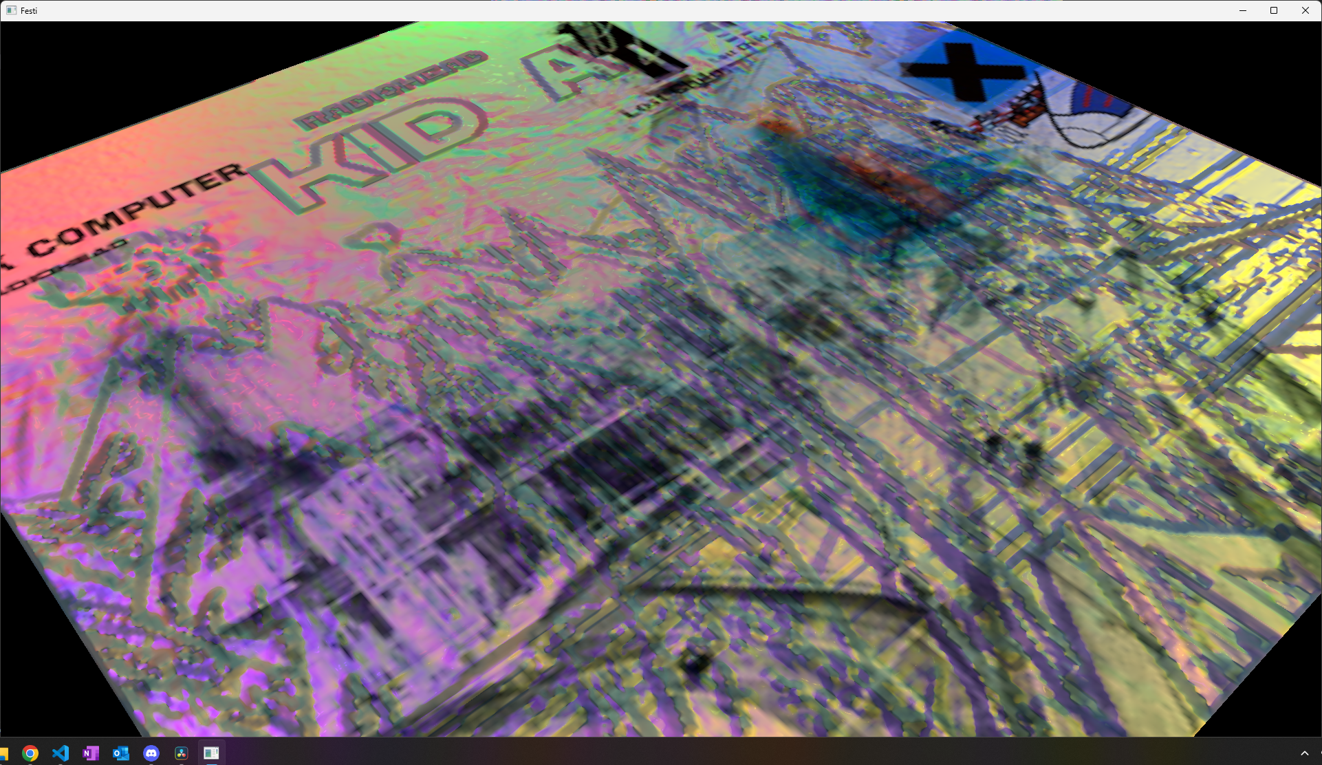Interpolated colour triangle
