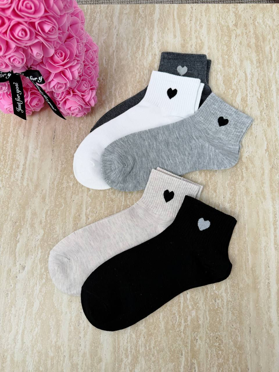 Прев'ю: Вкорочені шкарпетки з сердечком