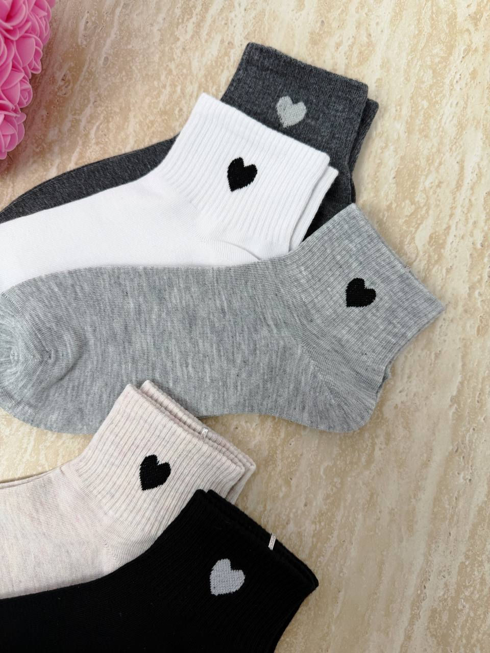 Прев'ю: Вкорочені шкарпетки з сердечком