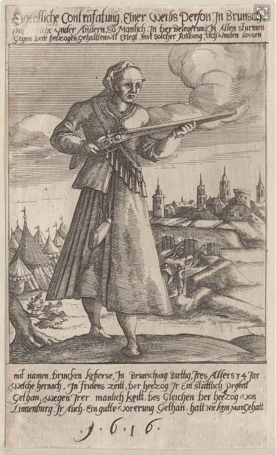 German woman armed with a caliver, 1616