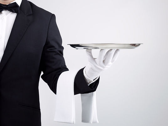 man in black suit