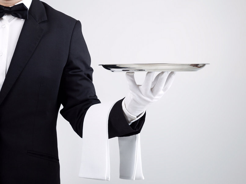 man in black suit