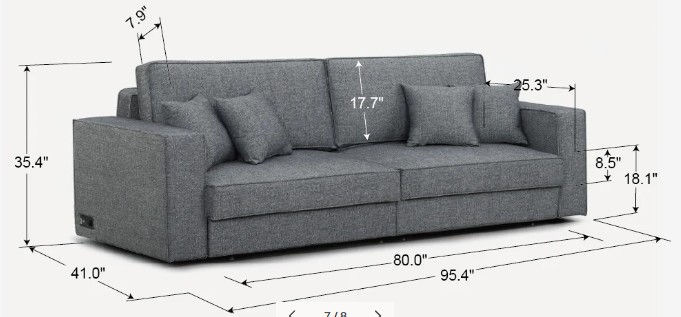 Thumbnail: Coddle Belfair Queen Convertible Sleeper Sofa- Charcoal