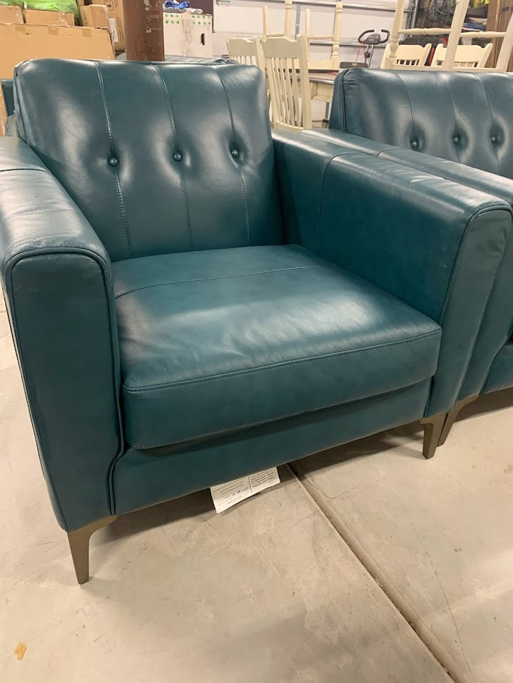 Thumbnail: Toulouse 2-piece Leather Set-Teal