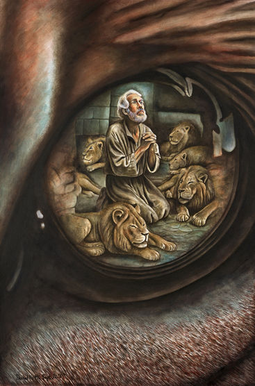 Daniel 6 God saved Daniel from the lions’ den by sending an angel to shut the lions’ mouths, keeping him completely unharmed. Daniel was thrown into the den for praying to God despite a decree by King Darius prohibiting it. The next morning, Daniel was released, and his accusers were thrown in instead. Daniel 2:20 Praise be to the name of God for ever and ever; wisdom and power are his.